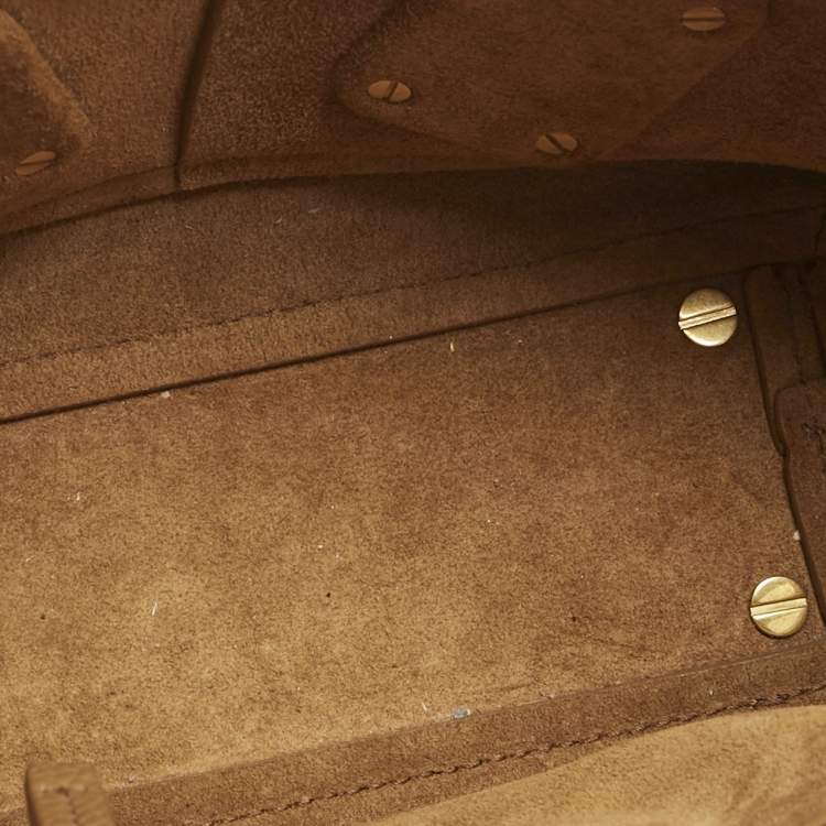 Pre Owned Bottega Veneta Brown Leather Mini Arco Top Handle Bag