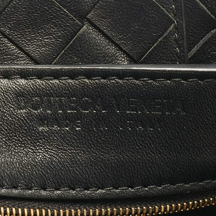 Pre Owned Bottega Veneta Black Intrecciato Leather Medium Andiamo Bag