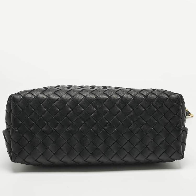 Pre Owned Bottega Veneta Black Intrecciato Leather Medium Andiamo Bag