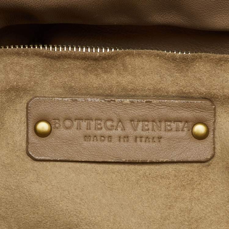 Pre Owned Bottega Veneta Beige Intrecciato Leather Medium Cesta Tote
