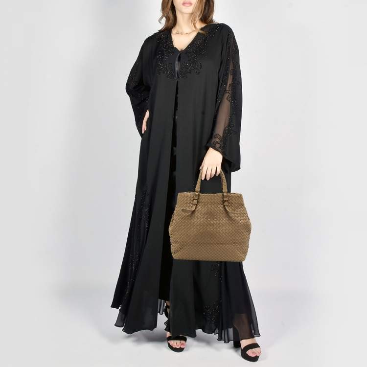 Pre Owned Bottega Veneta Beige Intrecciato Leather Medium Cesta Tote