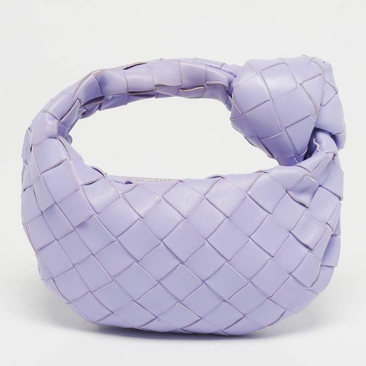 Pre Owned Bottega Veneta Lilac Intrecciato Leather Micro Candy Jodie Bag