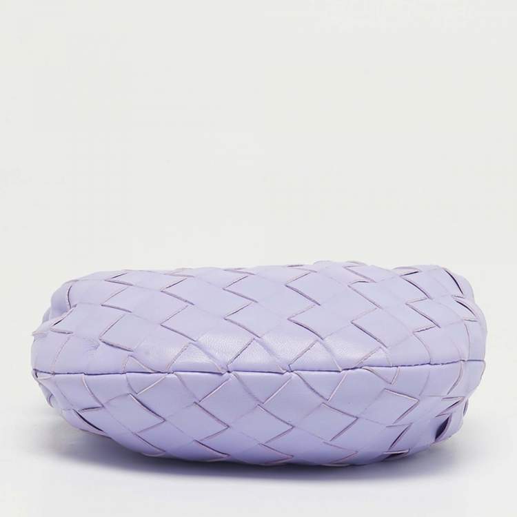 Pre Owned Bottega Veneta Lilac Intrecciato Leather Micro Candy Jodie Bag