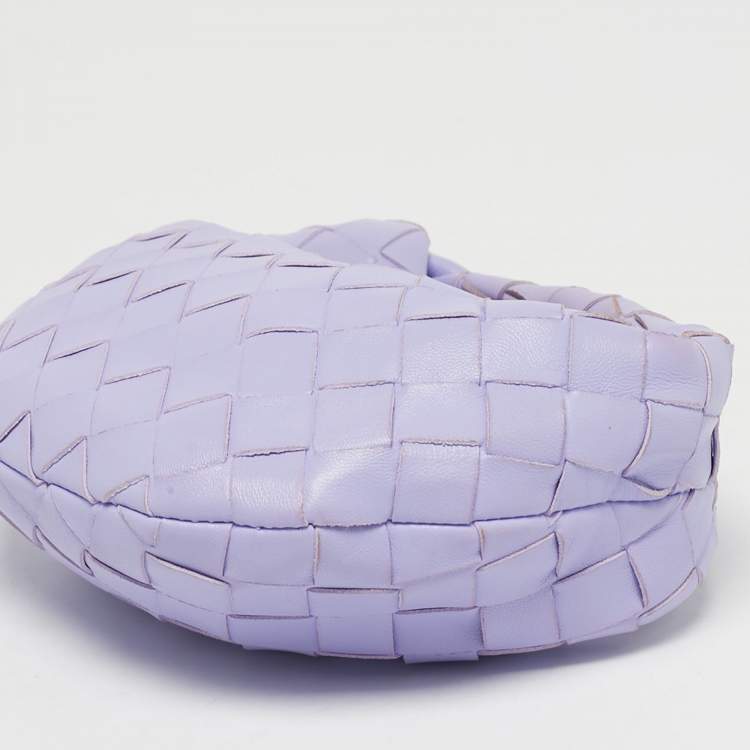 Pre Owned Bottega Veneta Lilac Intrecciato Leather Micro Candy Jodie Bag