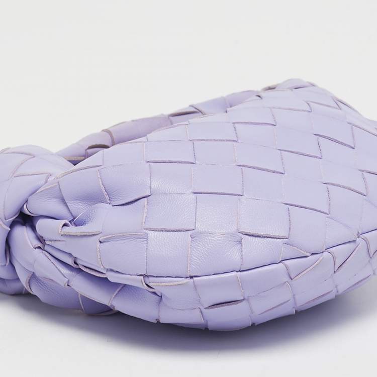 Pre Owned Bottega Veneta Lilac Intrecciato Leather Micro Candy Jodie Bag