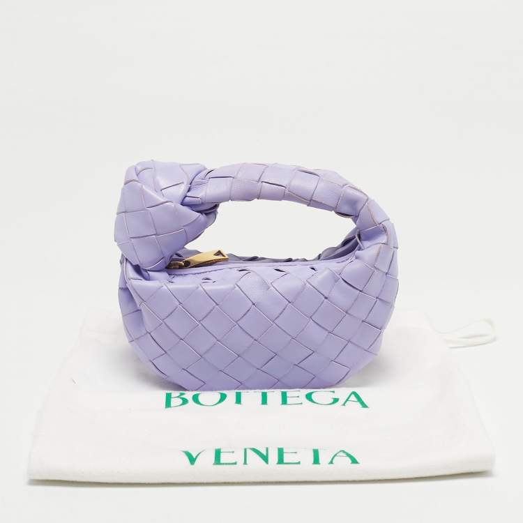 Pre Owned Bottega Veneta Lilac Intrecciato Leather Micro Candy Jodie Bag