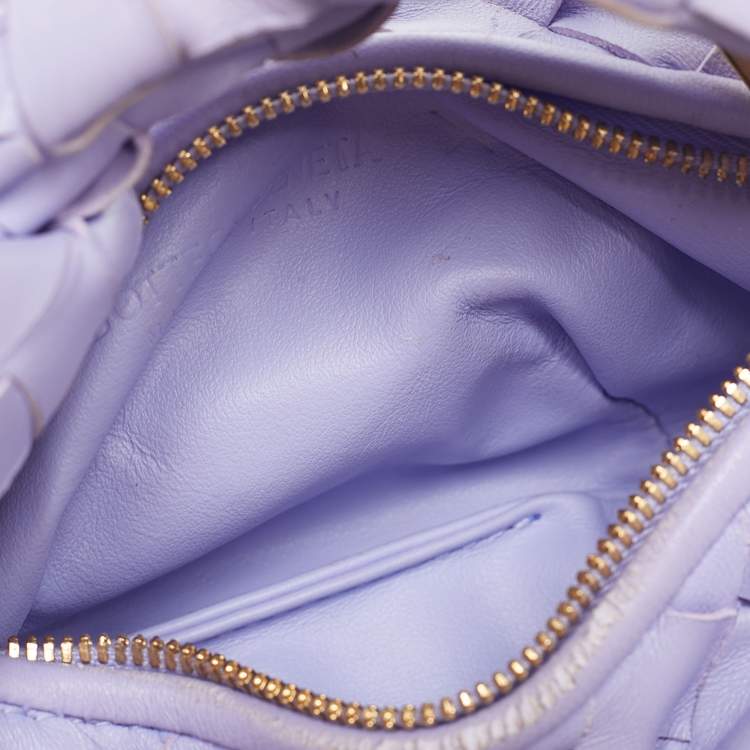 Pre Owned Bottega Veneta Lilac Intrecciato Leather Micro Candy Jodie Bag