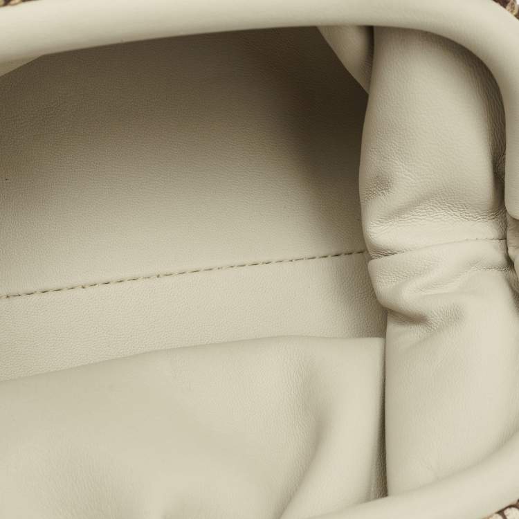 Pre Owned Bottega Veneta Beige Python Mini The Pouch Clutch