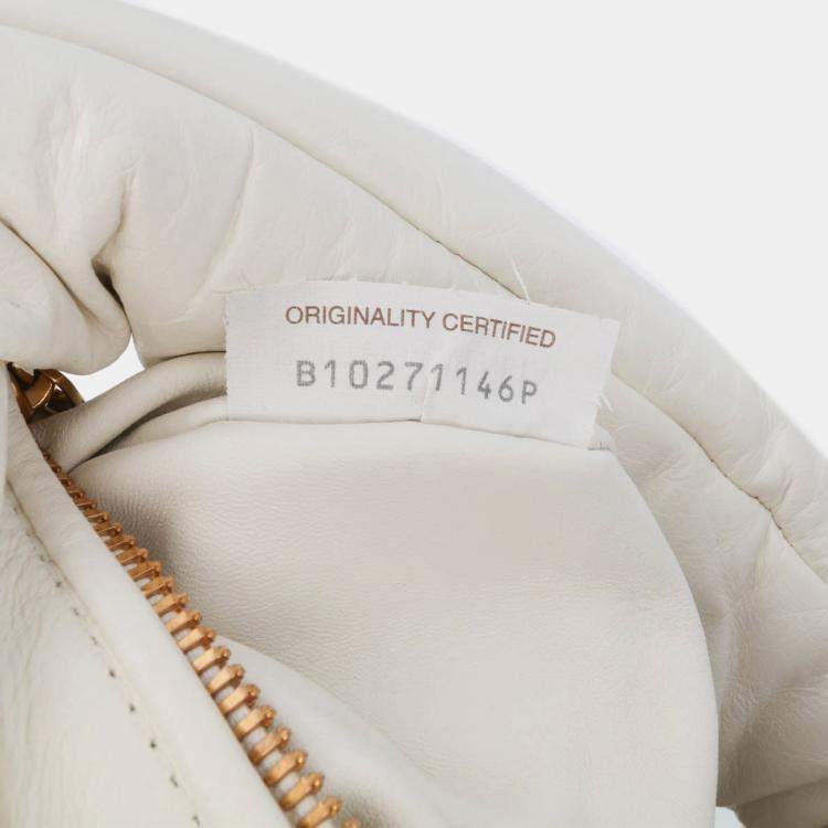 Pre Owned Bottega Veneta White Mini Nappa Puffy Jodie