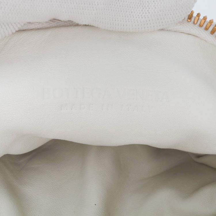 Pre Owned Bottega Veneta White Mini Nappa Puffy Jodie