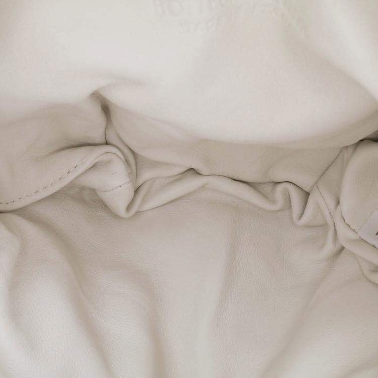 Pre Owned Bottega Veneta White Mini Nappa Puffy Jodie