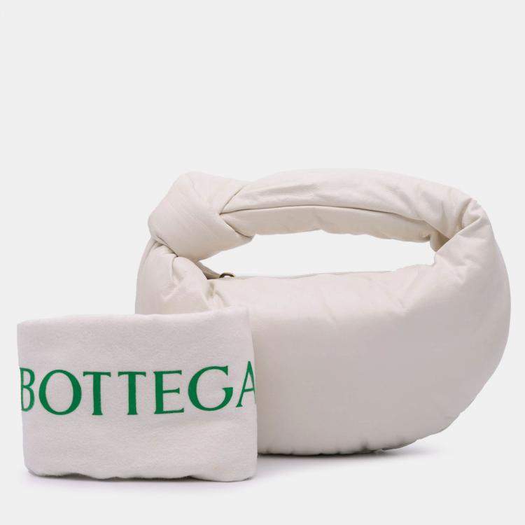 Pre Owned Bottega Veneta White Mini Nappa Puffy Jodie