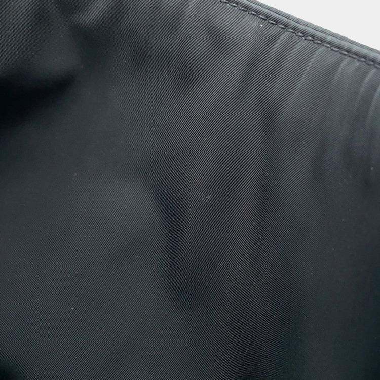 Pre Owned Bottega Veneta Flap Buckle Shoulder Bag Black Nylon Leather