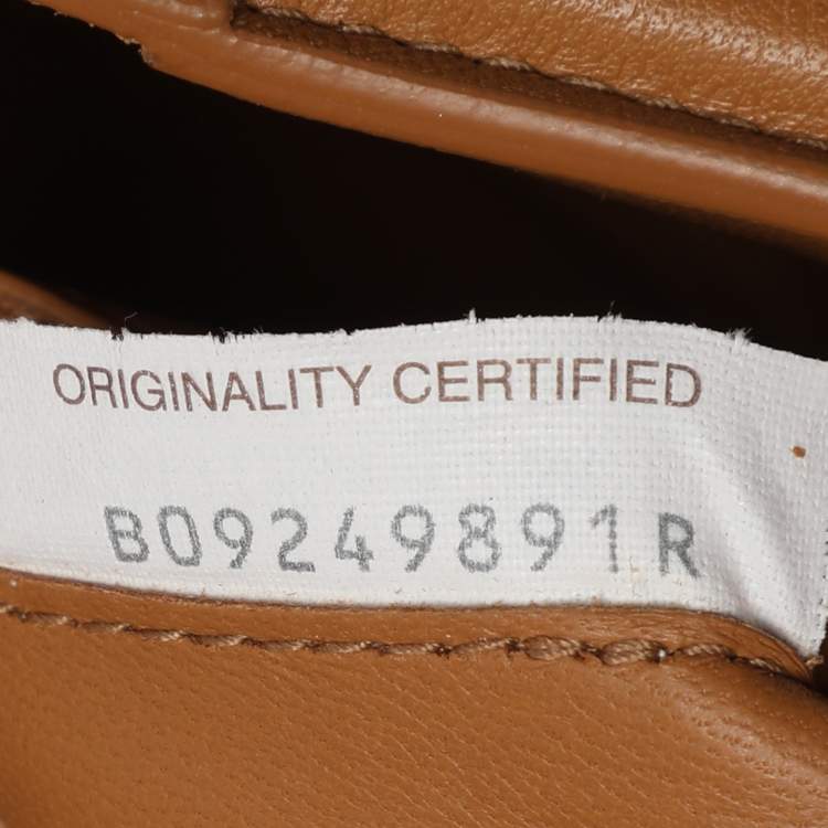 Pre Owned Bottega Veneta Tan Intreccio Leather Padded Cassette Shoulder Bag