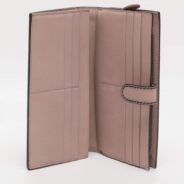 مملوكة مسبقًا Bottega Veneta Blush Pink Intrecciato Leather Continental Wallet