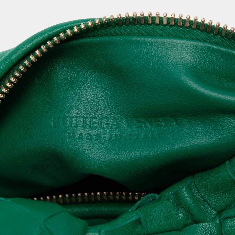 Pre Owned Bottega Veneta Green Mini Nappa Intrecciato Jodie