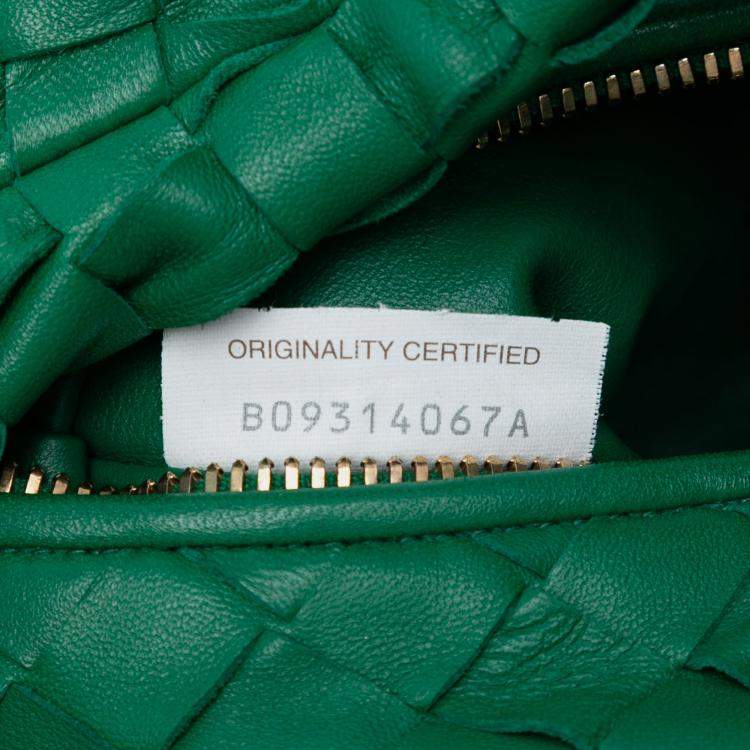 Pre Owned Bottega Veneta Green Mini Nappa Intrecciato Jodie