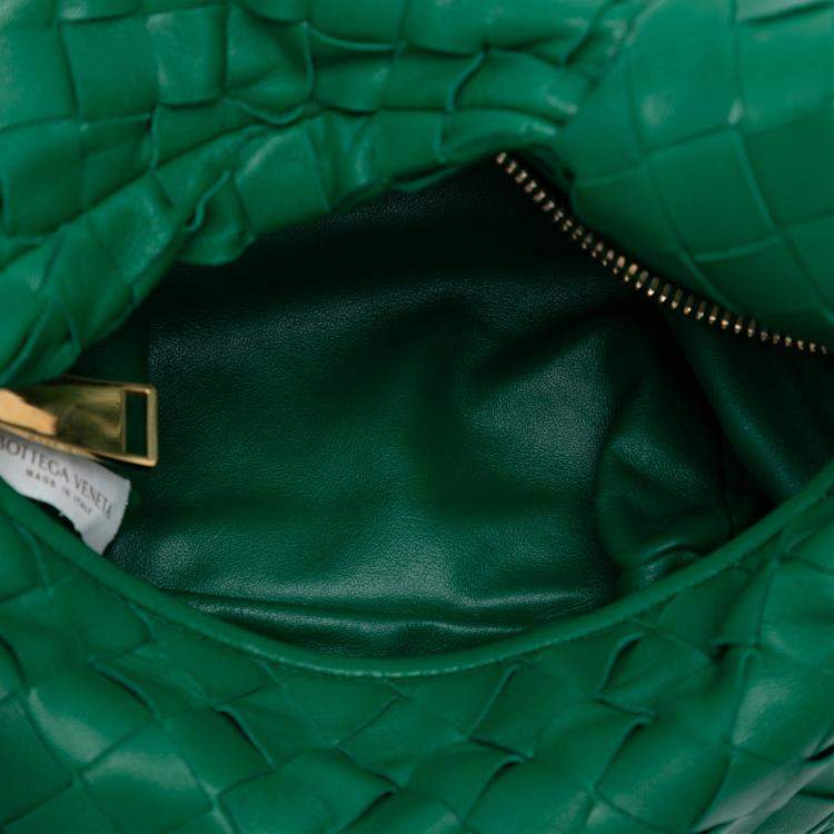 Pre Owned Bottega Veneta Green Mini Nappa Intrecciato Jodie