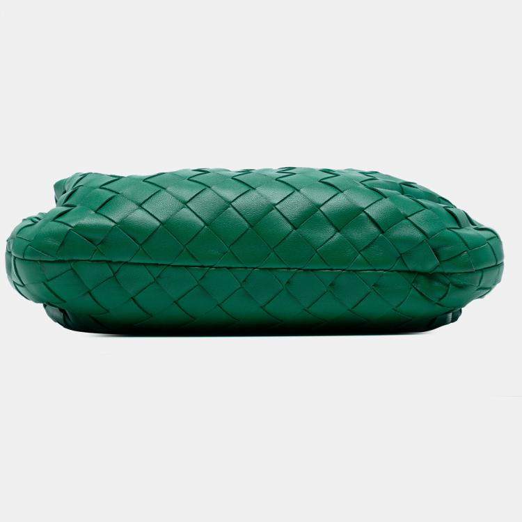 Pre Owned Bottega Veneta Green Mini Nappa Intrecciato Jodie