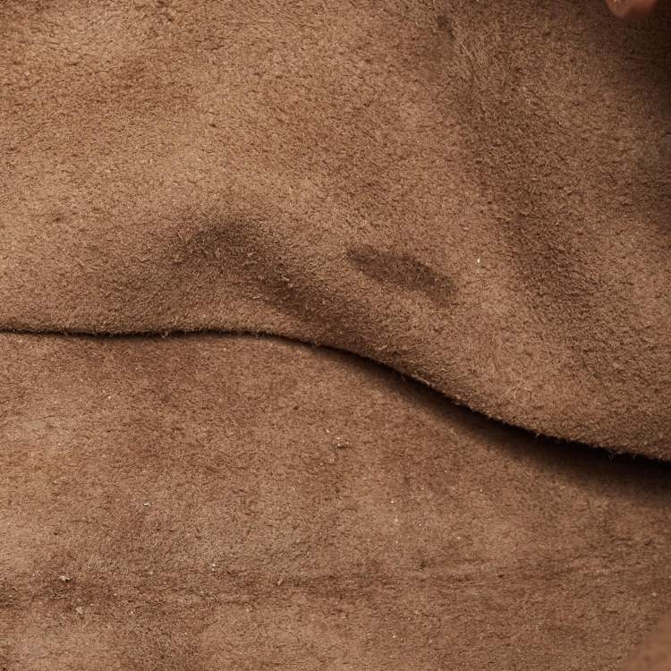 Pre Owned Bottega Veneta Rose Gold Intrecciato Leather Nodini Crossbody Bag