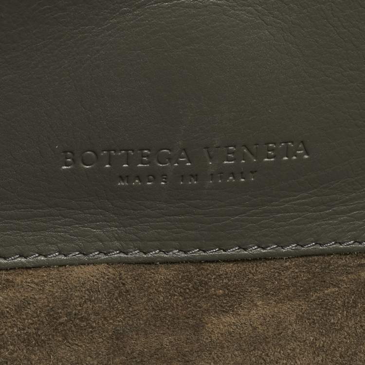 Pre Owned Bottega Veneta Grey Intrecciato Leather Medium Roma Tote