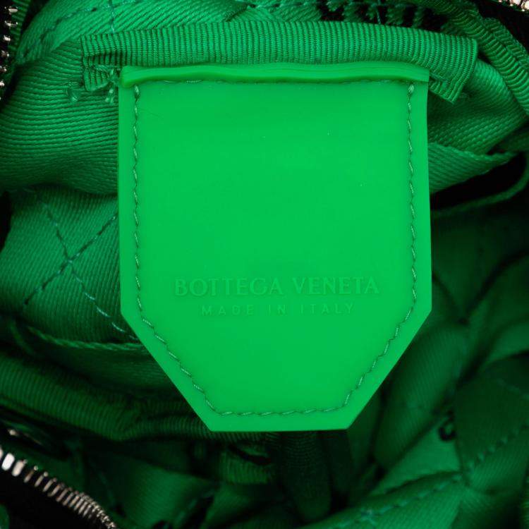 Pre Owned Bottega Veneta Intrecciato Double Knot Mini Synthetic Fabric Top Handle Bag