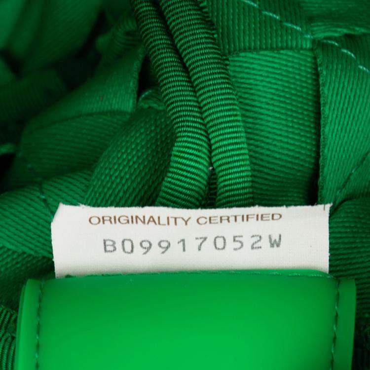 Pre Owned Bottega Veneta Intrecciato Double Knot Mini Synthetic Fabric Top Handle Bag