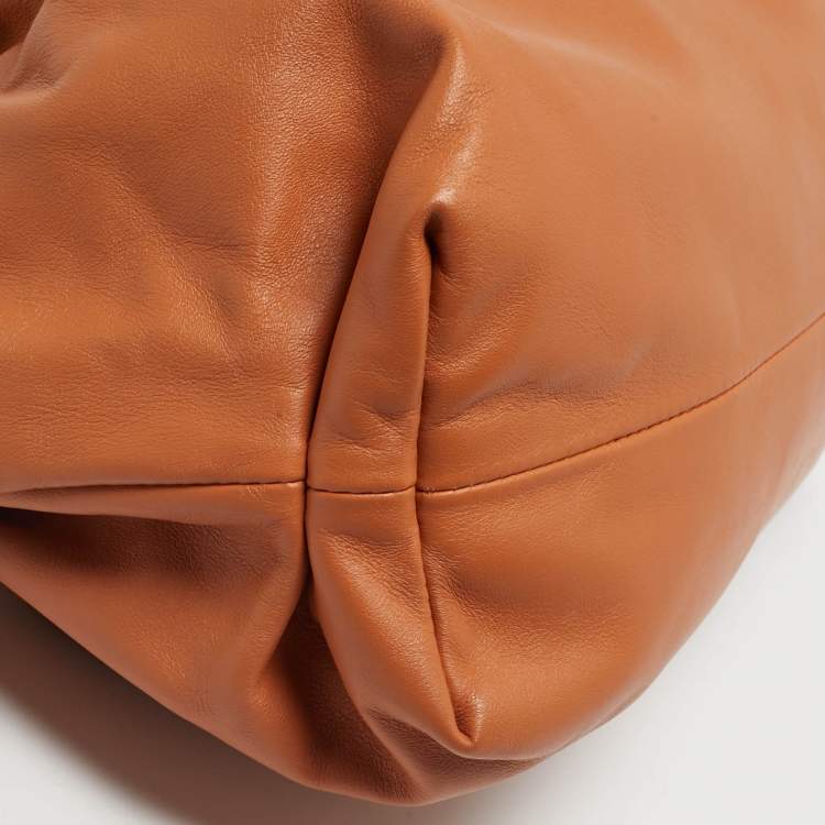 Pre Owned Bottega Veneta Orange Leather The Chain Pouch Bag