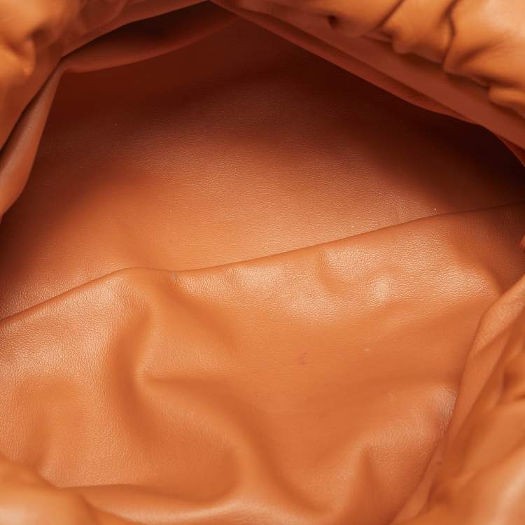 Pre Owned Bottega Veneta Orange Leather The Chain Pouch Bag