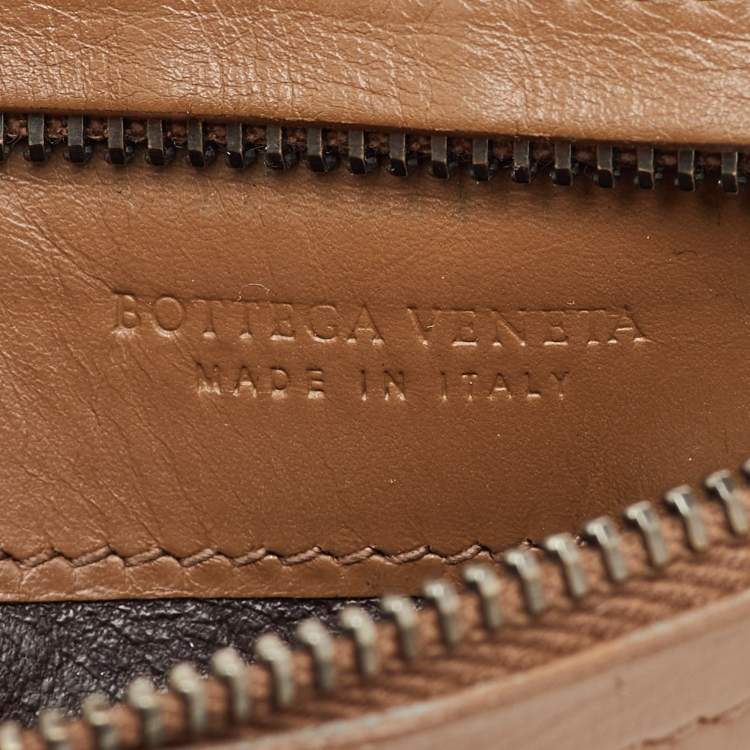 Pre Owned حافظة بطاقات بوتيغا فينيتا جلد أنترشياتو بني