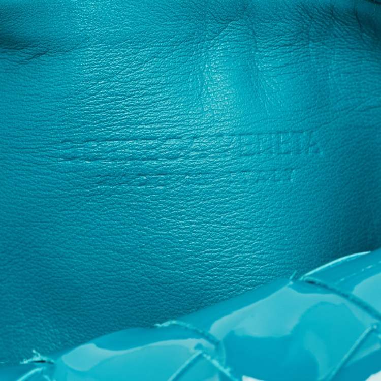 Pre Owned Bottega Veneta Teal Blue Intrecciato Leather Mini BV Jodie Hobo