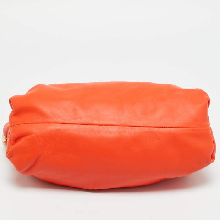 مملوكة مسبقًا حقيبة بوتيغا فينيتا جلد برتقالي تشين باوتش