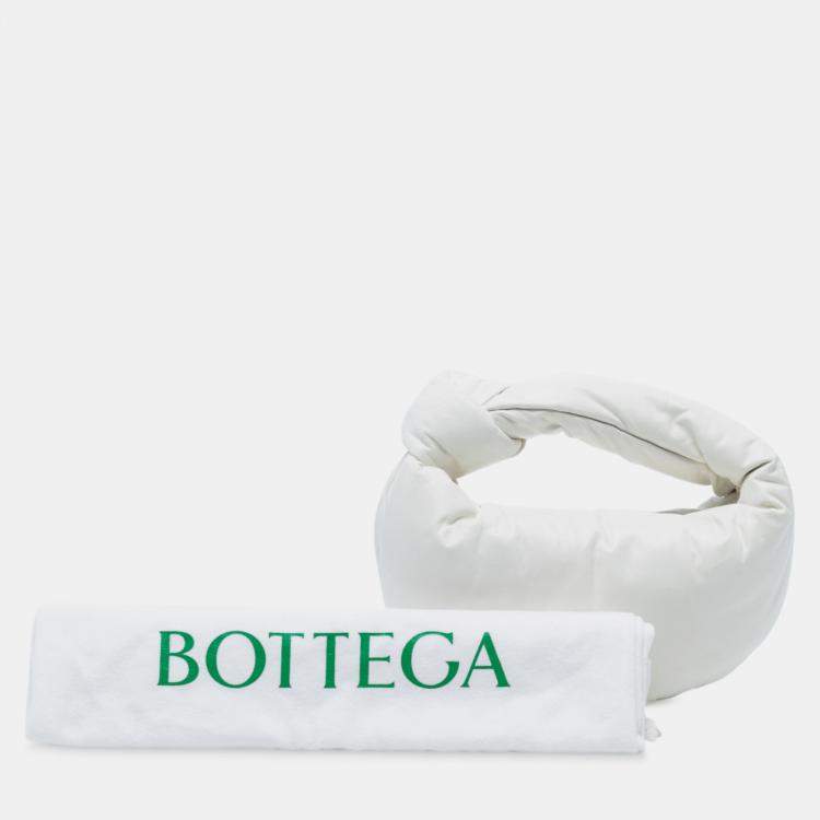 Pre Owned Bottega Veneta White Mini Nappa Puffy Jodie