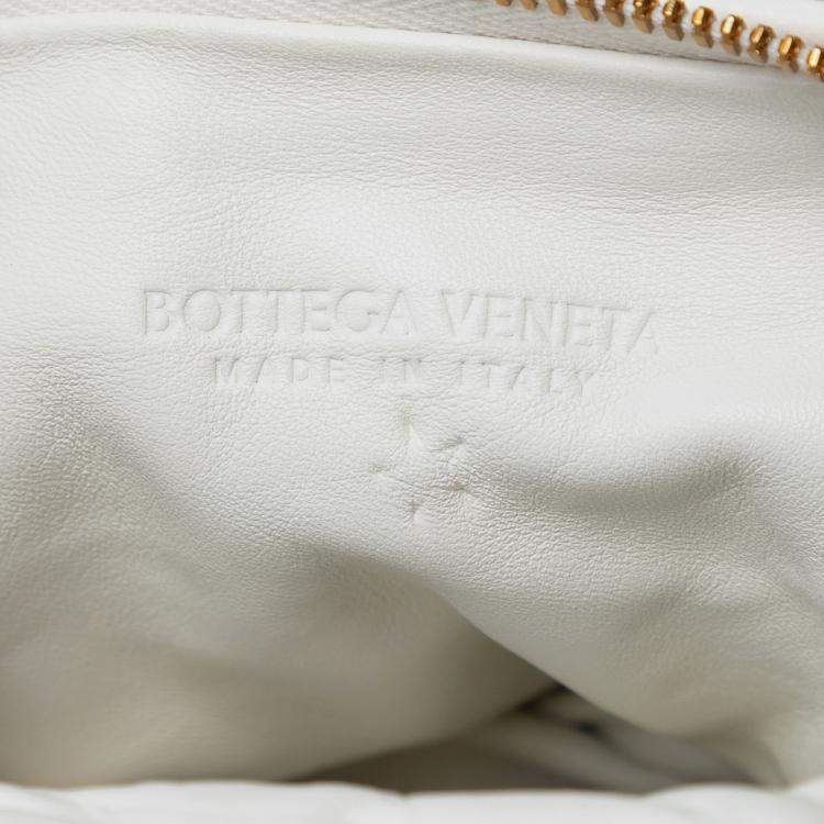Pre Owned Bottega Veneta White Mini Nappa Puffy Jodie