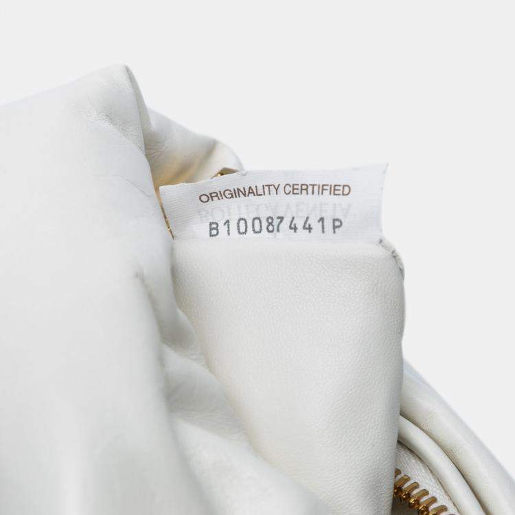 Pre Owned Bottega Veneta White Mini Nappa Puffy Jodie