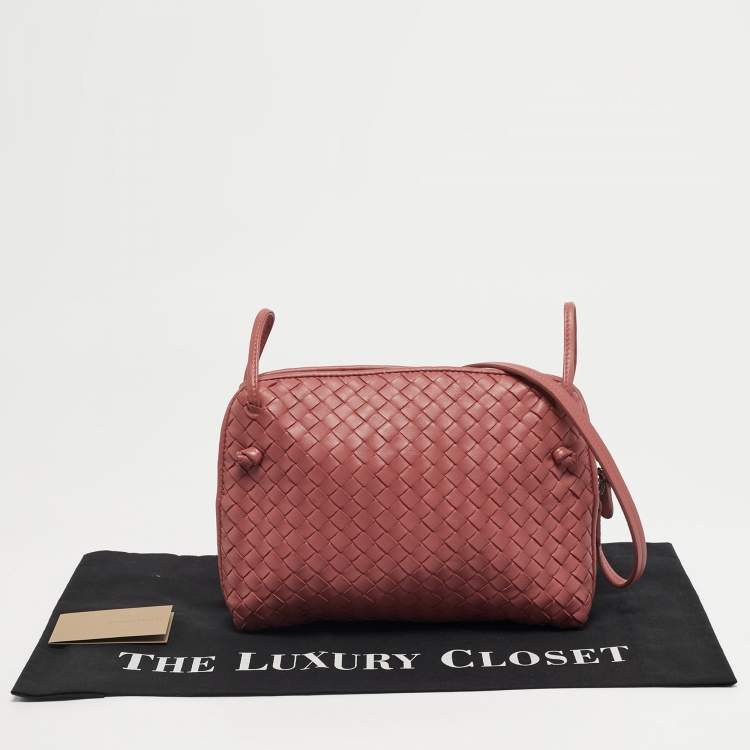 Pre Owned Bottega Veneta Old Rose Intrecciato Leather Nodini Shoulder Bag
