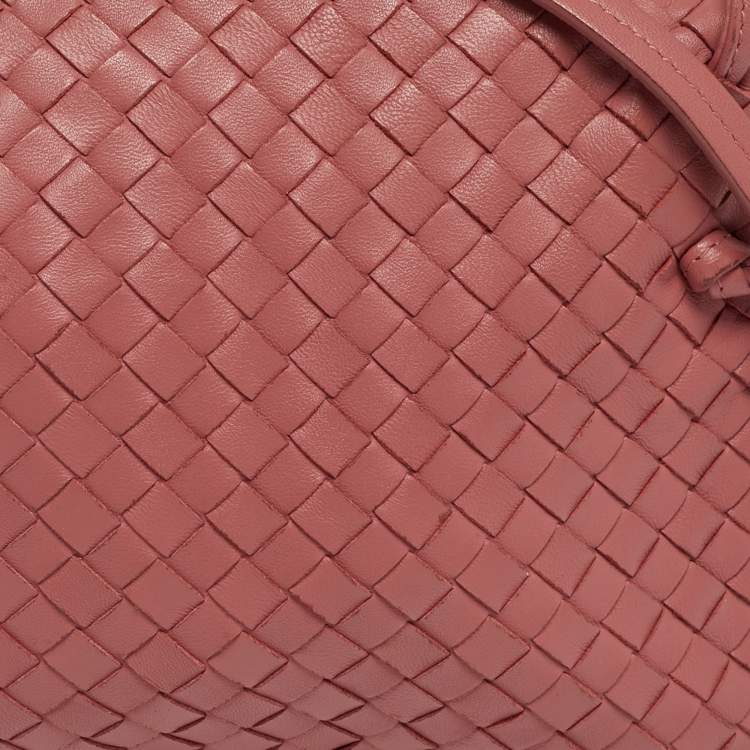 Pre Owned Bottega Veneta Old Rose Intrecciato Leather Nodini Shoulder Bag