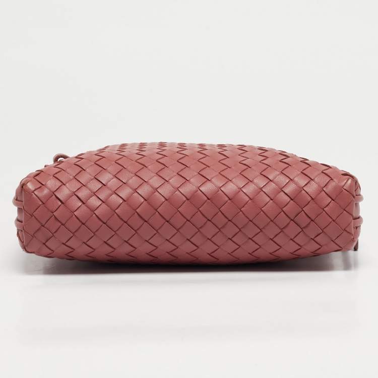 Pre Owned Bottega Veneta Old Rose Intrecciato Leather Nodini Shoulder Bag