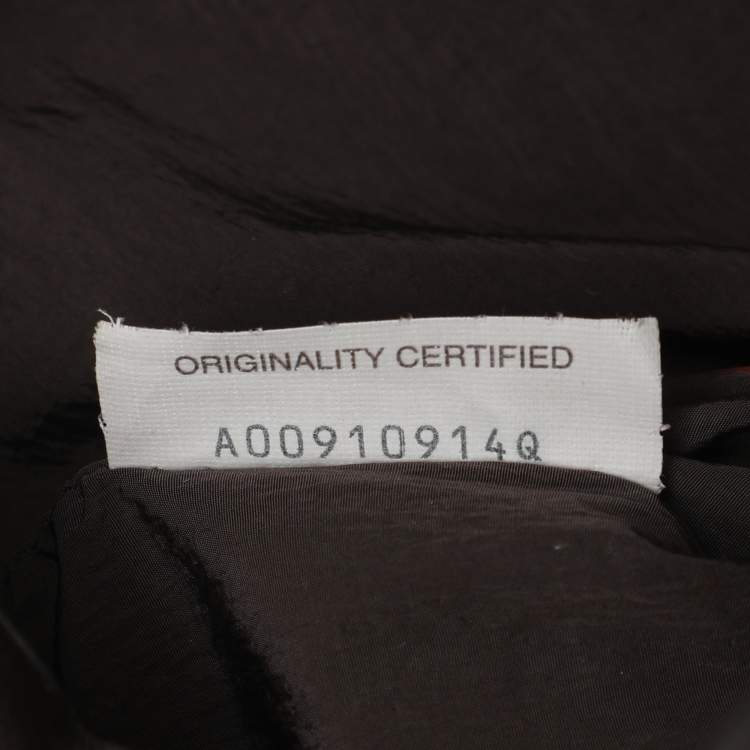 Pre Owned Bottega Veneta Dark Brown Intrecciato Leather Medium Dustbag Pouch