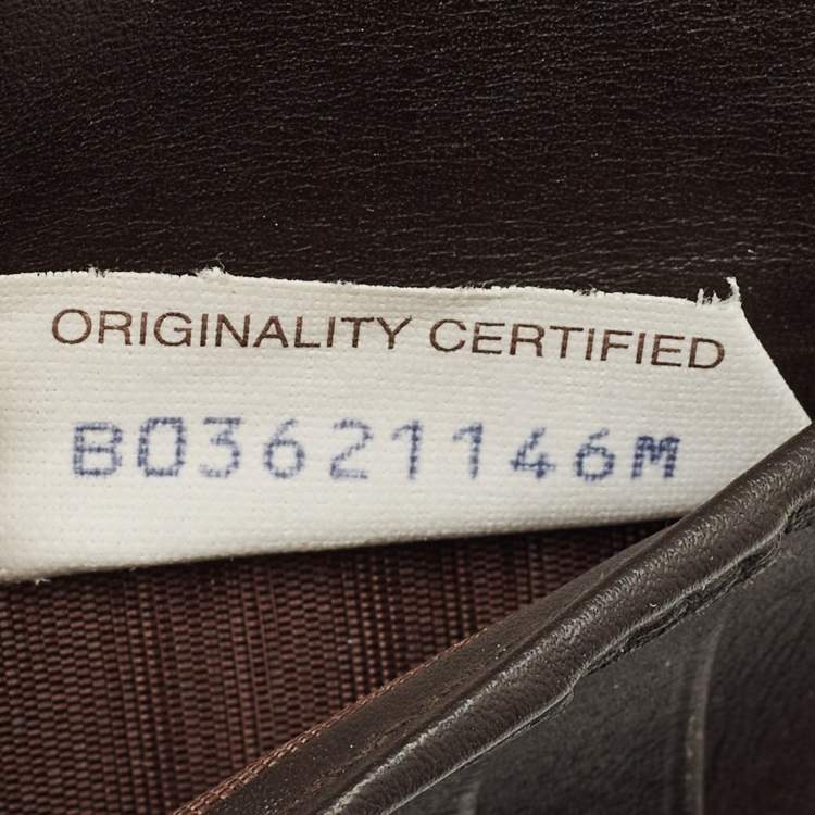 Pre Owned Bottega Veneta Dark Brown Intrecciato Leather Card Case