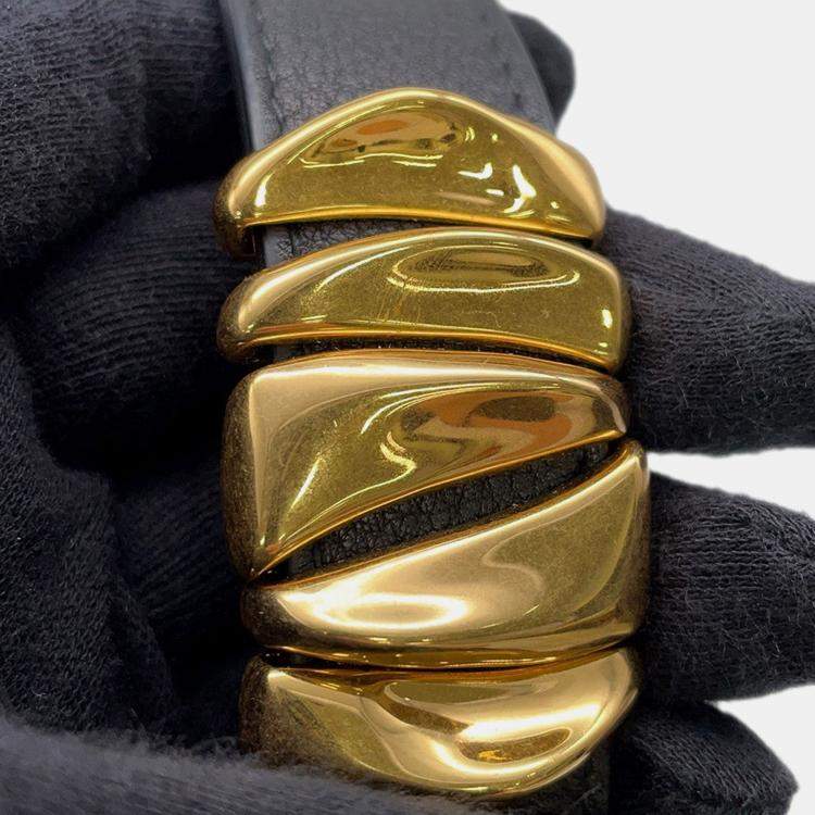 Pre Owned Bottega Veneta Cassette Shoulder Black Leather Size Mini