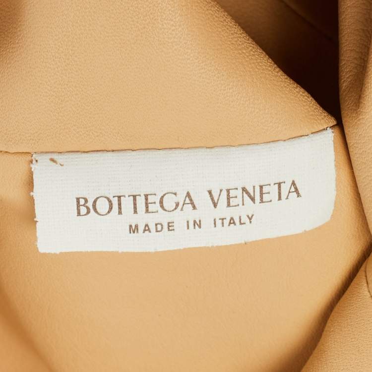 Pre Owned Bottega Veneta Beige Leather The Mini Pouch Bag