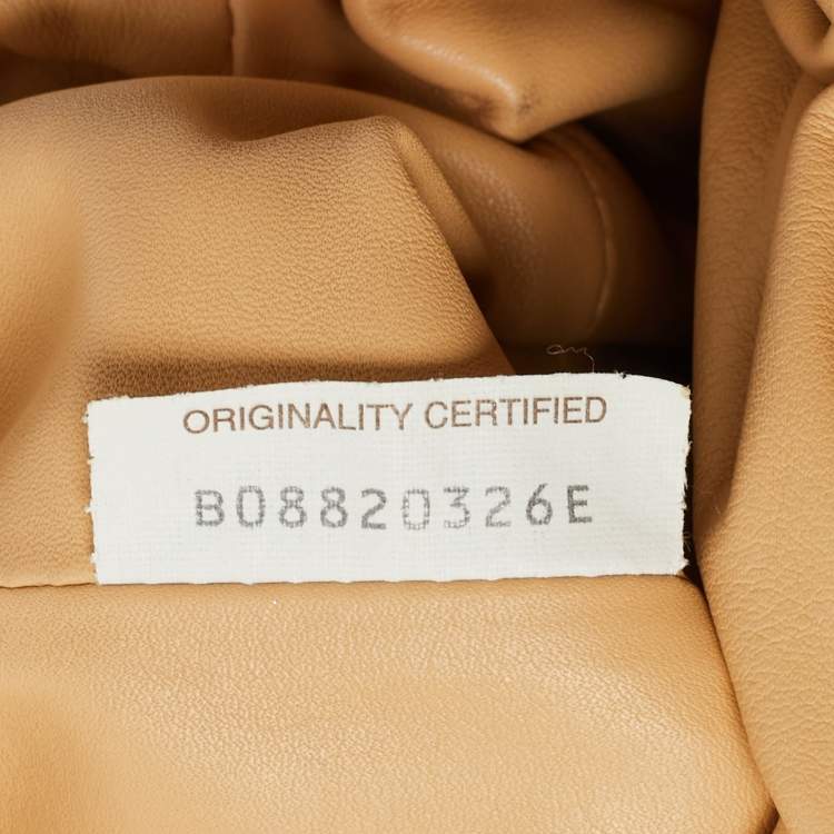 Pre Owned Bottega Veneta Beige Leather The Mini Pouch Bag
