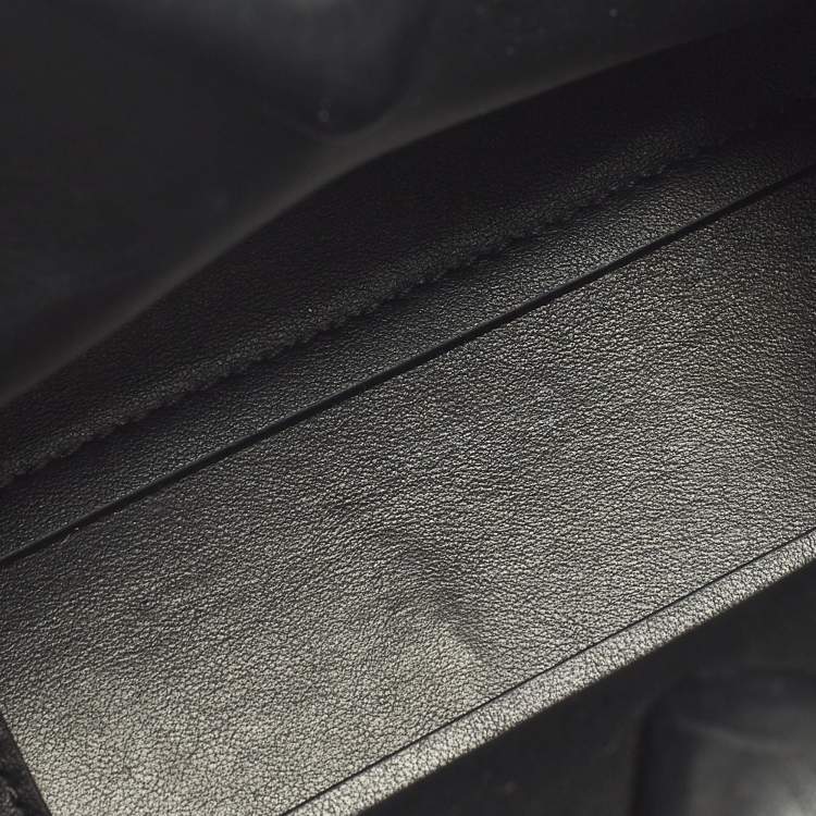 Pre Owned Bottega Veneta The Point Small Black Leather Crossbody Bag