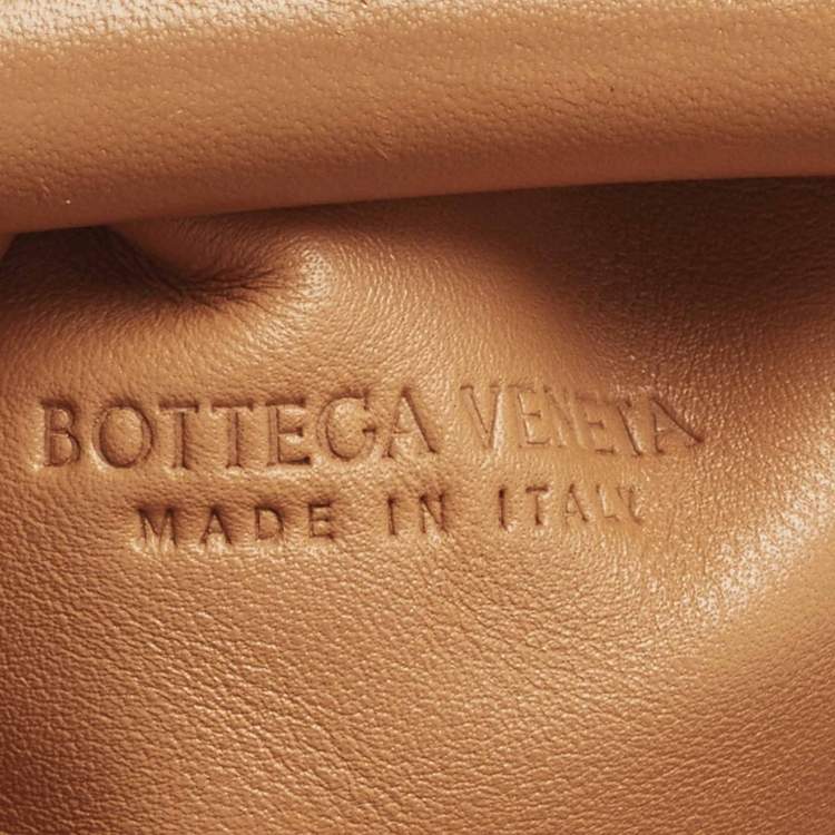 Pre Owned Bottega Veneta The Pouch Mini Brown Leather Clutch Bag