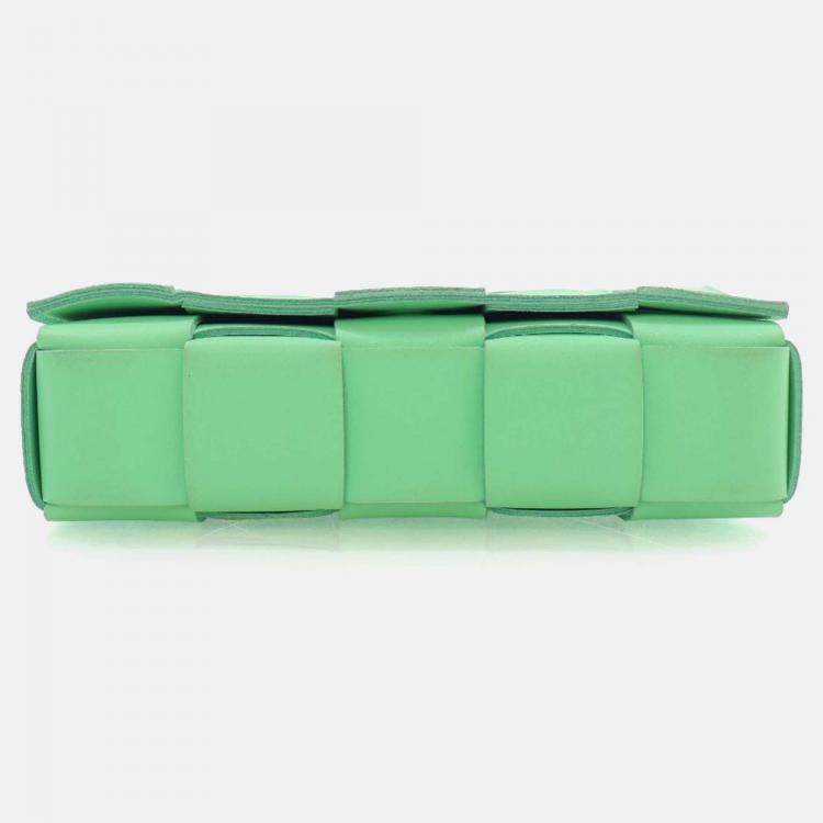 Pre Owned Bottega Veneta Lambskin Cassette Crossbody