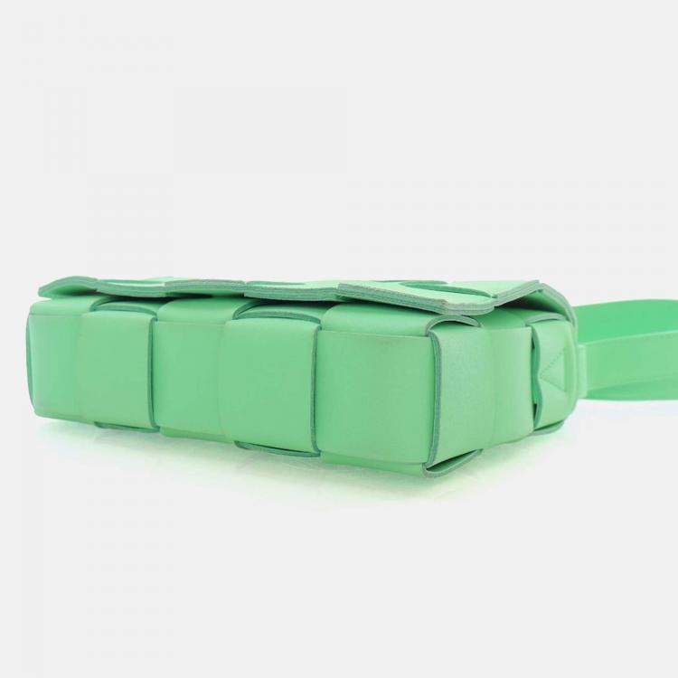 Pre Owned Bottega Veneta Lambskin Cassette Crossbody