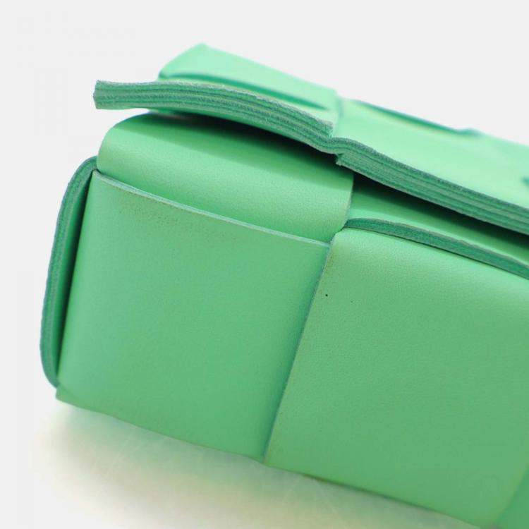 Pre Owned Bottega Veneta Lambskin Cassette Crossbody