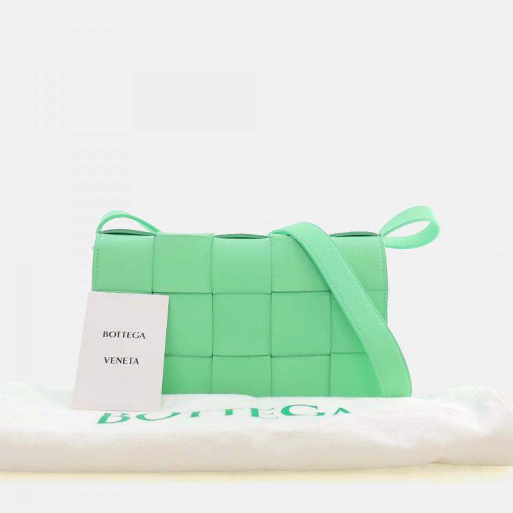 Pre Owned Bottega Veneta Lambskin Cassette Crossbody