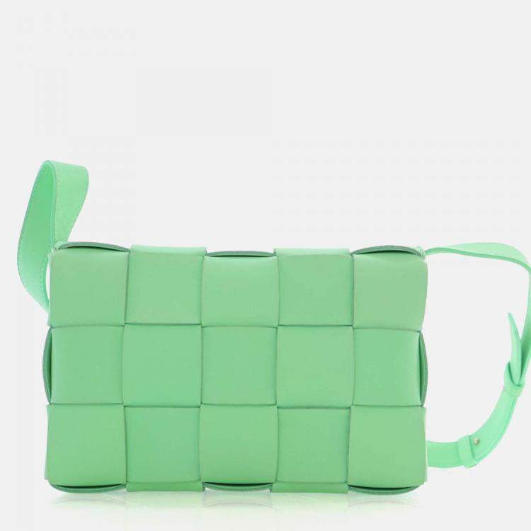 Pre Owned Bottega Veneta Lambskin Cassette Crossbody